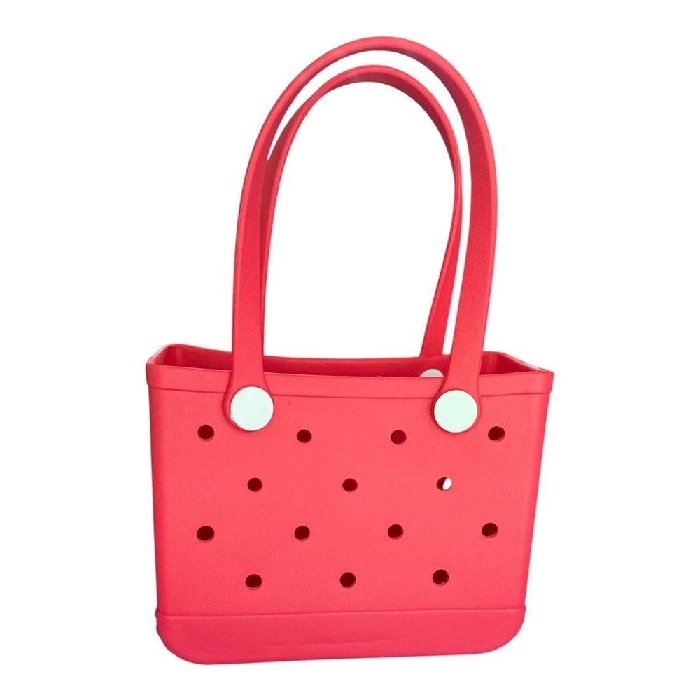 Mini Red Waterproof Beach Tote Bag | EVA Foam Handbag | Pool Travel Gift